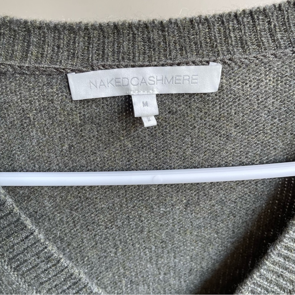 NakedCashmere Gray V-Neck Sweater - Picture 4 of 6